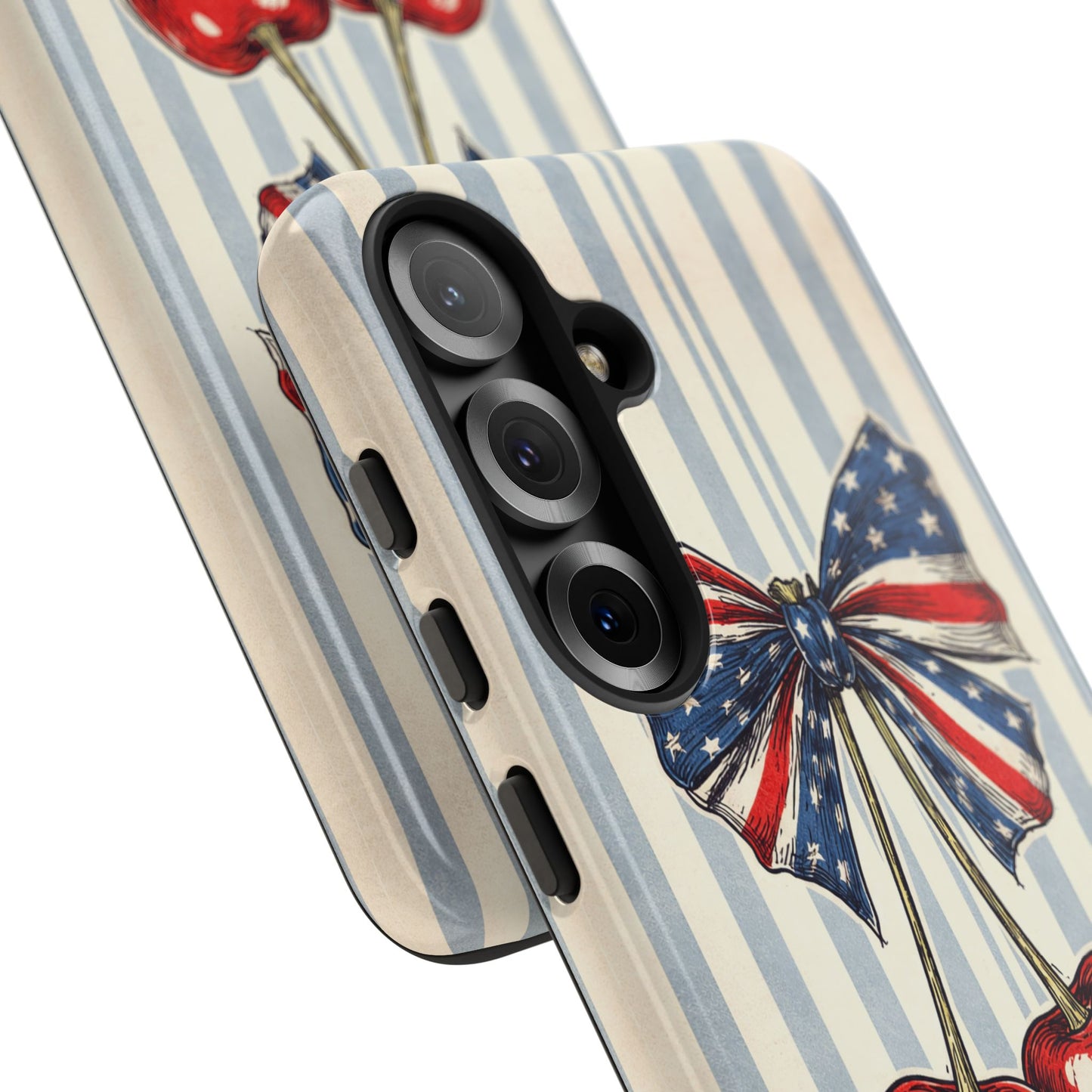 Patriotic Cherry Phone Case Americana Coquette Aesthetic iPhone Samsung