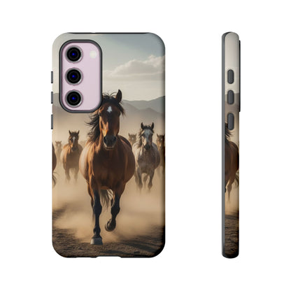 Running Horses Phone Case | Wild Mustang Herd Tough Protective Cover