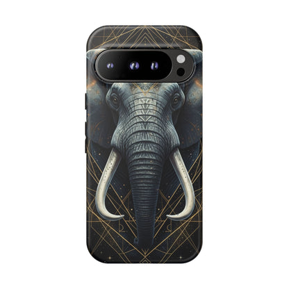 Elephant Mandala Phone Case – Black and Gold Spiritual Elephant Tough Protective Case