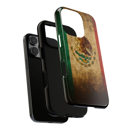 Vintage Mexico Flag Phone Case – Mexican Pride Grunge Flag Aesthetic Tough Case