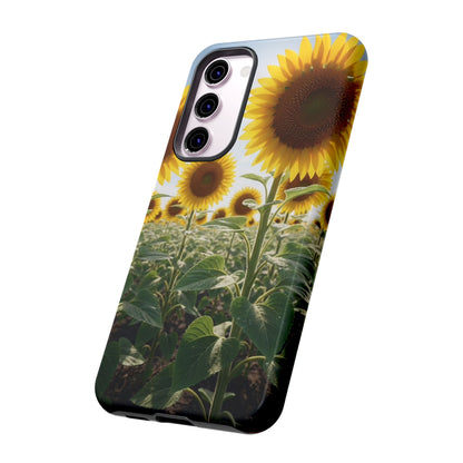 Sunflower Field Phone Case | Golden Hour Floral Aesthetic | Bright Summer Tough Case