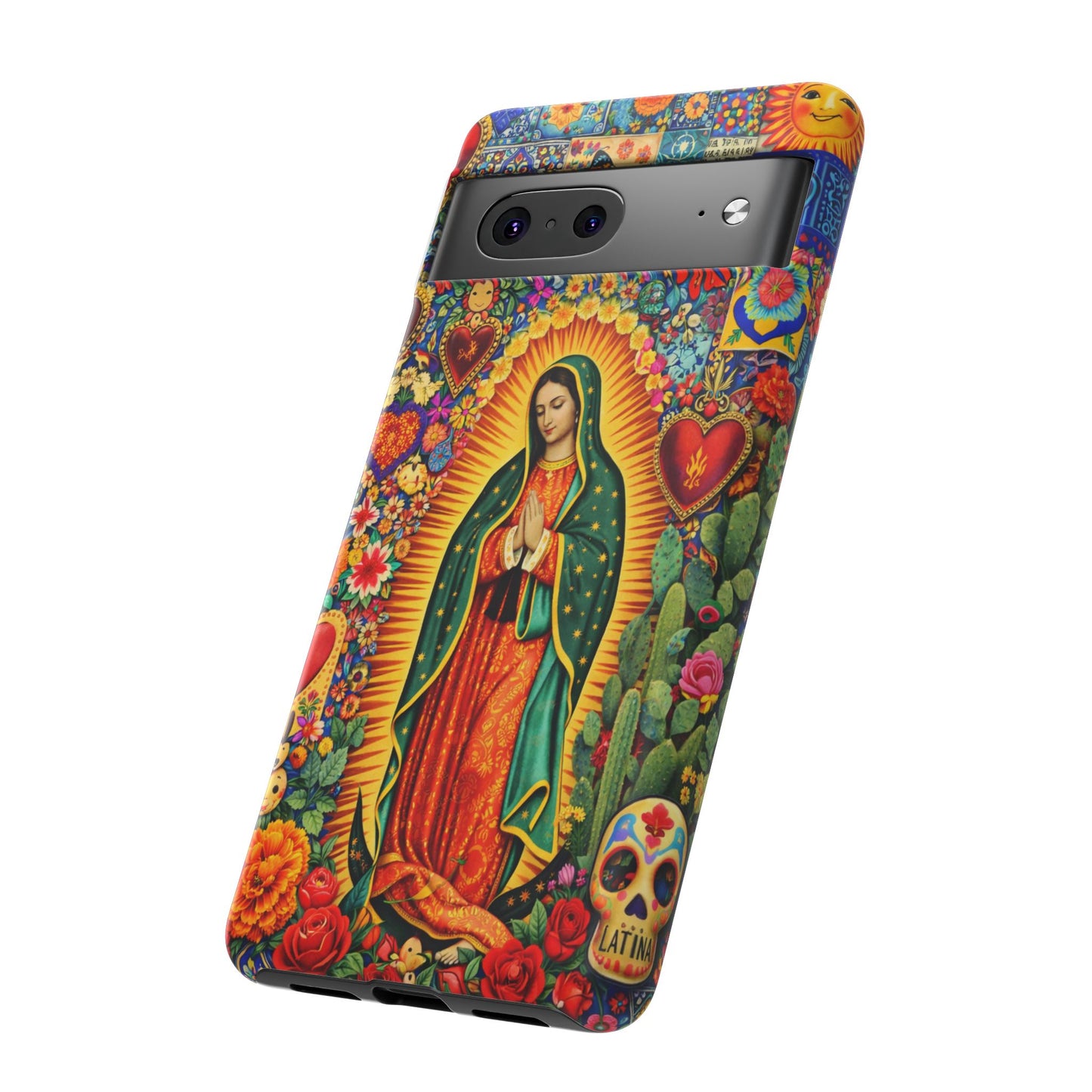 Virgin Mary Guadalupe Phone Case Mexican Folk Art Tough Cover iPhone Samsung
