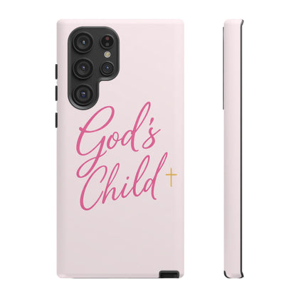 Gods Child Phone Case Christian Pink Aesthetic Tough iPhone Case