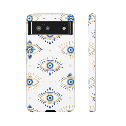Blue Evil Eye Phone Case – Protective Slim Shockproof Cover for Iphone, Samsung Galaxy and Pixel