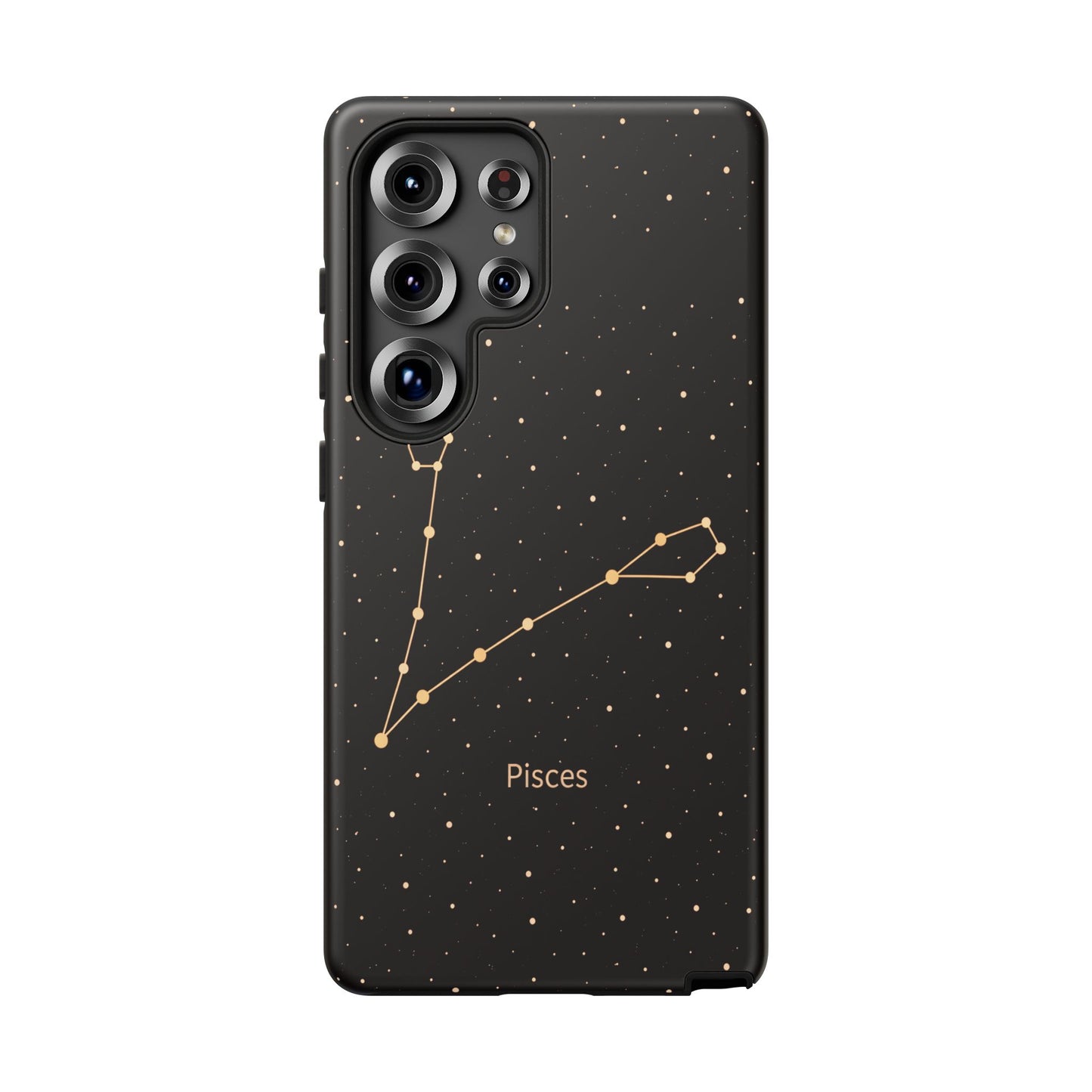 Pisces Zodiac Constellation Phone Case – Luxe Gold Celestial Cover