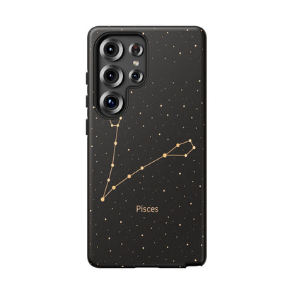 Pisces Zodiac Constellation Phone Case – Luxe Gold Celestial Cover