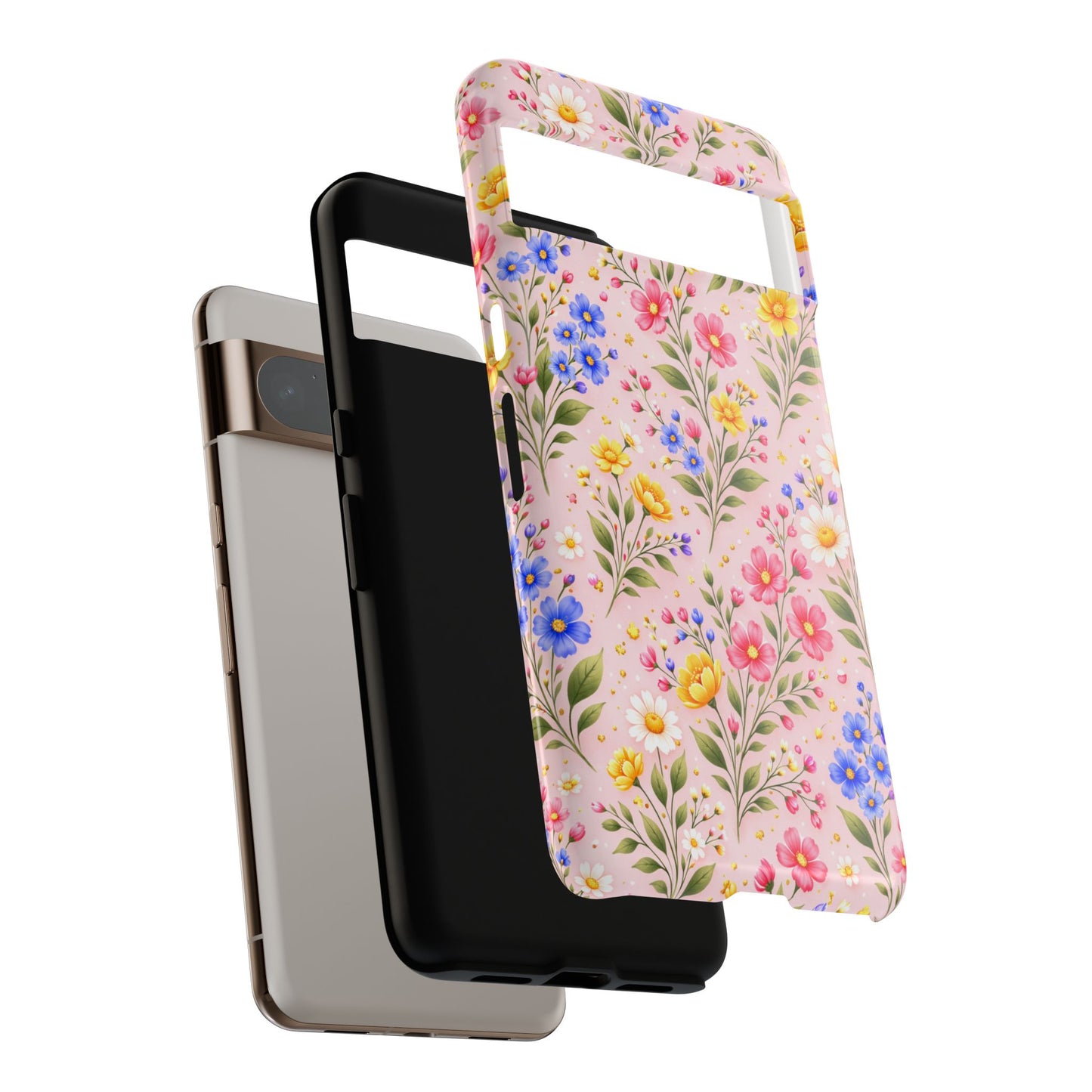 Wildflower Floral Phone Case Vintage Spring Meadow Tough Cover