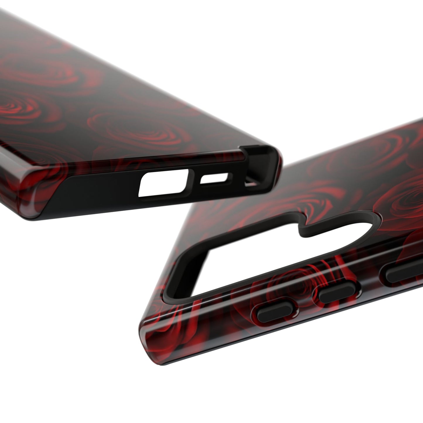 Dark Red Rose Phone Case – Gothic Floral Tough Case (iPhone, Samsung, Pixel)