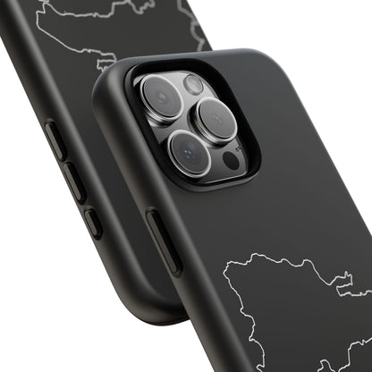 Dominican Republic Outline Phone Case – Minimal Country Map Tough Case (iPhone, Samsung, Pixel)