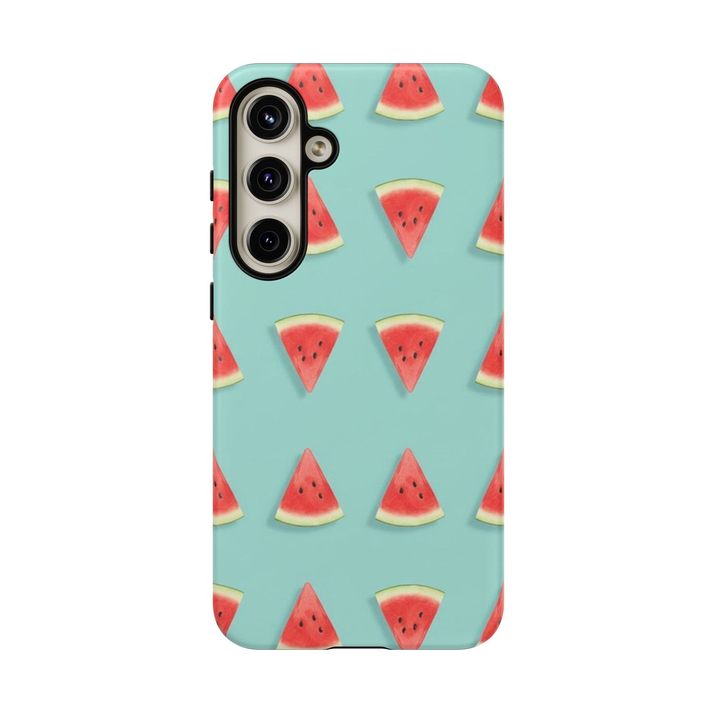 Watermelon Phone Case – Pastel Blue Summer Fruit Tough Case (iPhone, Samsung, Pixel)