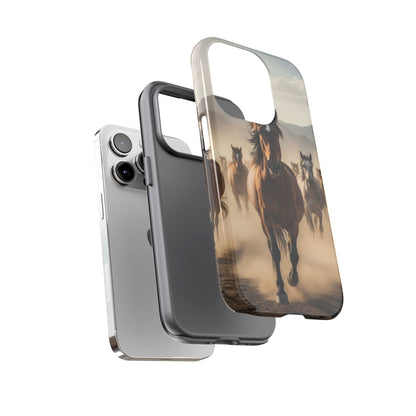 Running Horses Phone Case | Wild Mustang Herd Tough Protective Cover