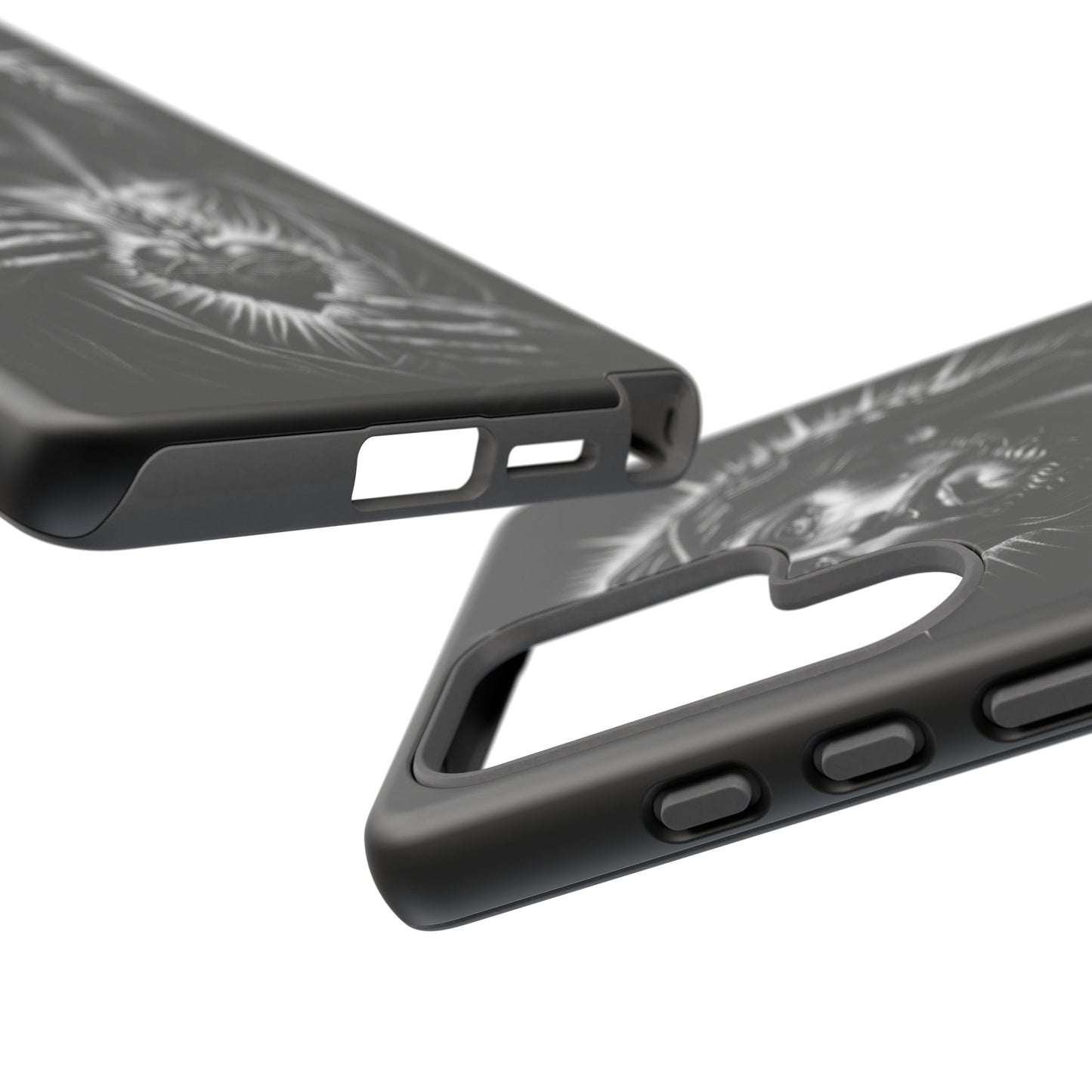 Jesus Sacred Heart Phone Case Black White Christian Faith Aesthetic