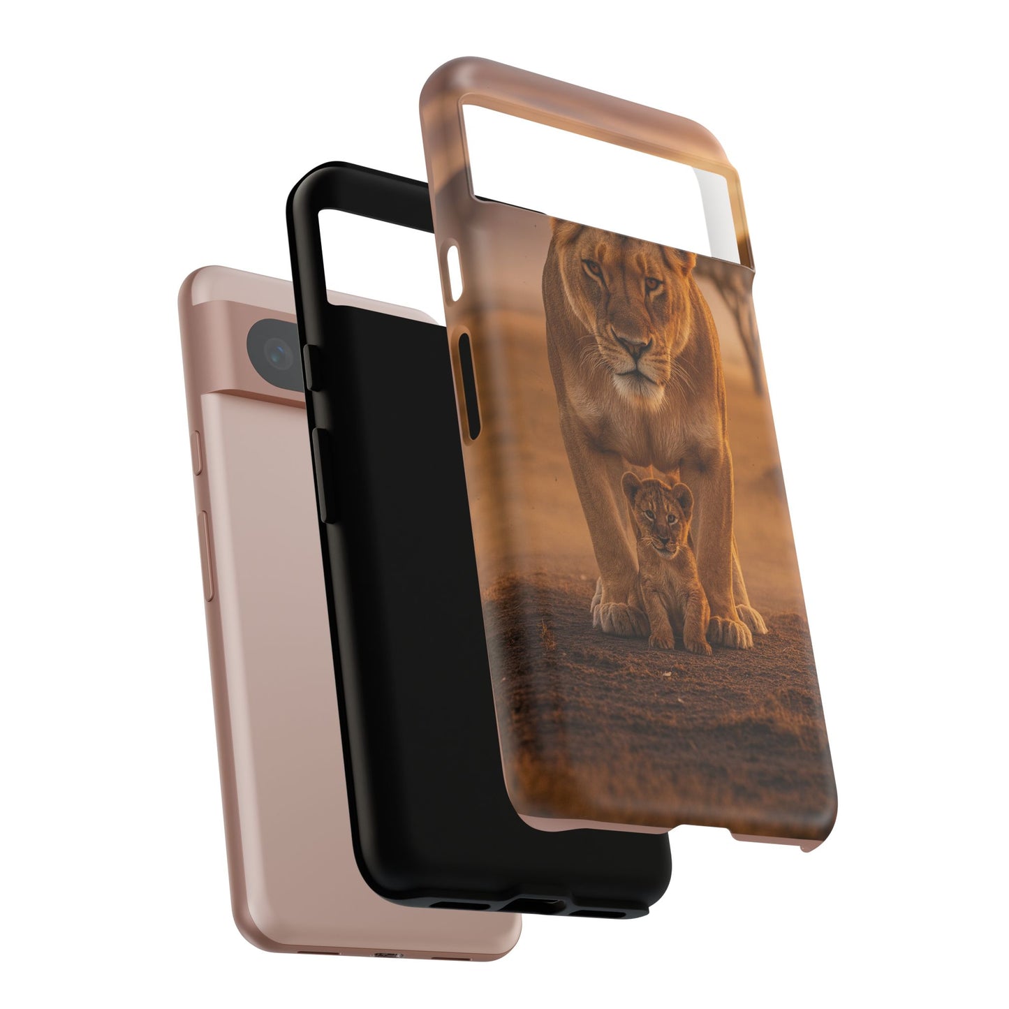 Lioness & Cub Phone Case | Safari Wildlife Tough Case for iPhone & Samsung
