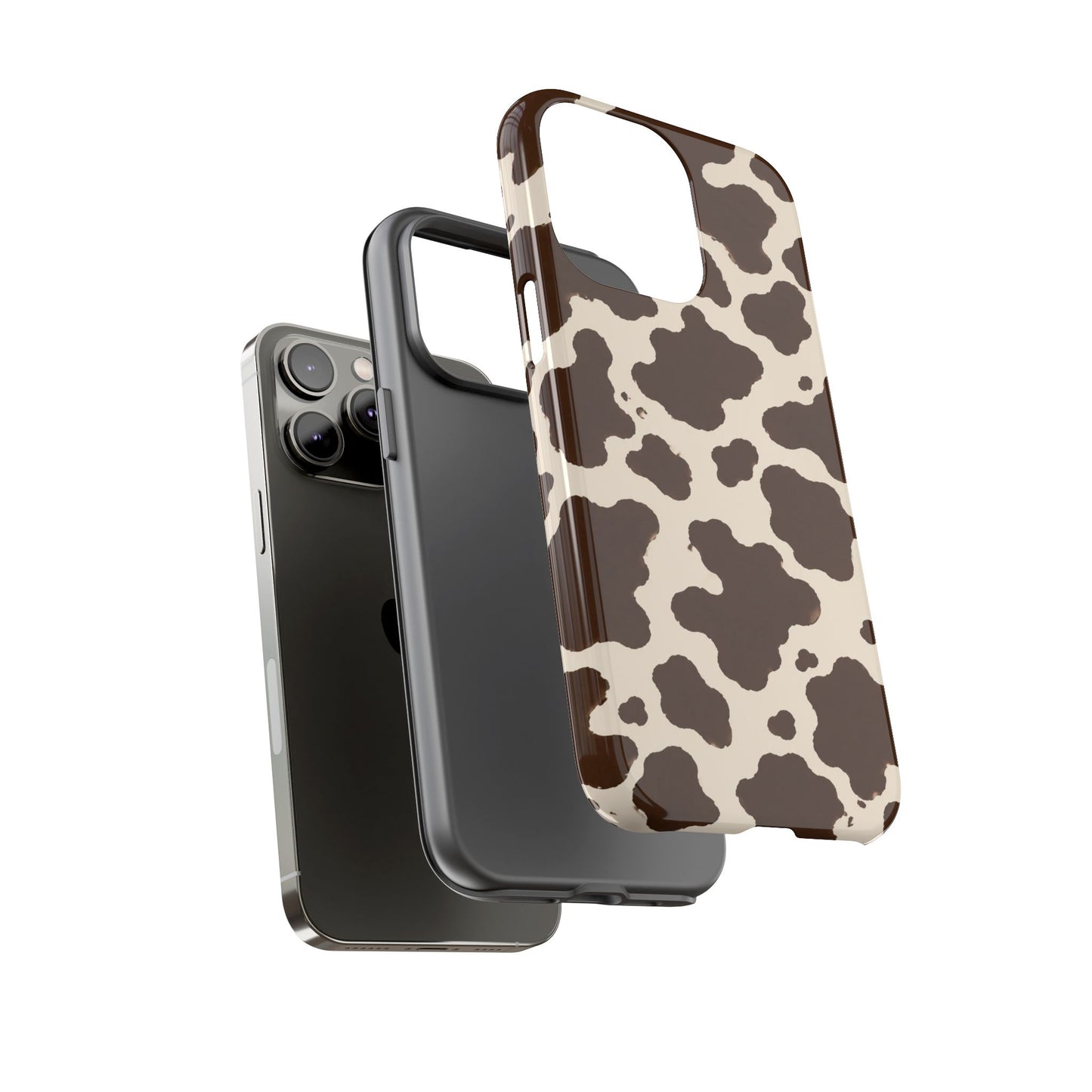Western Cow Print Tough Phone Case for iPhone Samsung Galaxy Pixel