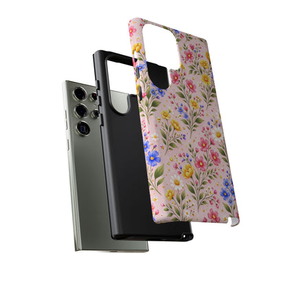 Wildflower Floral Phone Case Vintage Spring Meadow Tough Cover