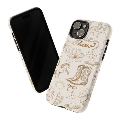 Western Cowgirl Phone Case for iPhone Samsung Galaxy Pixel Tough Case