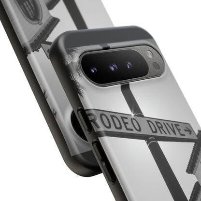 Rodeo Drive Phone Case | Los Angeles Aesthetic Black & White Photography | Luxury LA Street Tough Case for iPhone & Samsung