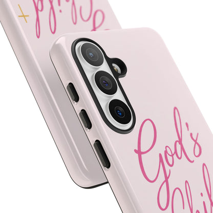 Gods Child Phone Case Christian Pink Aesthetic Tough iPhone Case