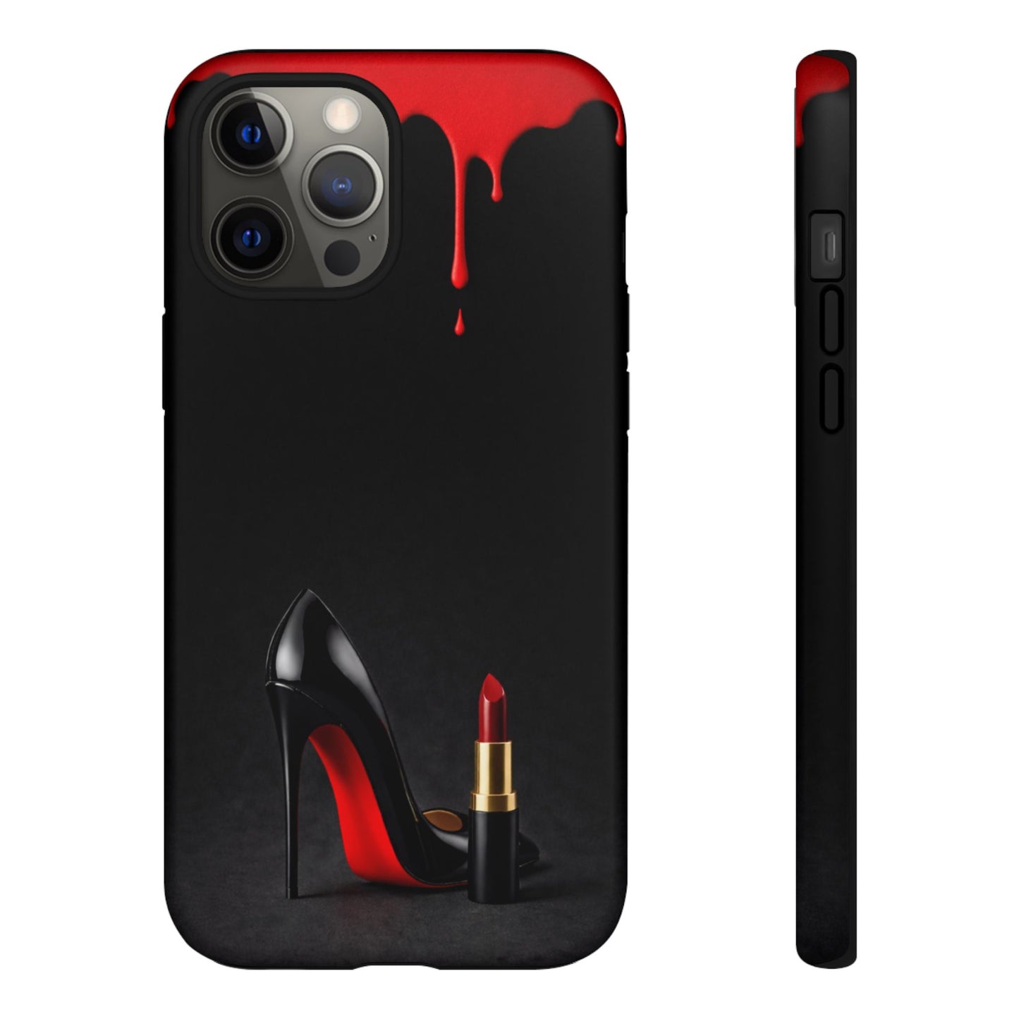 Dark Feminine Red Drip Phone Case – Gothic Glam Tough Cover