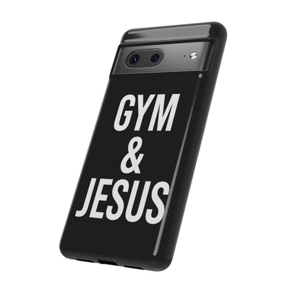 Gym & Jesus Phone Case Christian Faith Workout Gym Motivation Case