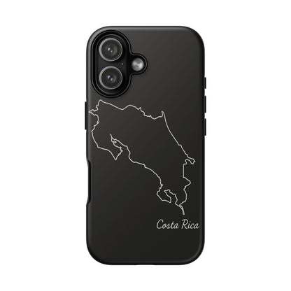 Costa Rica Outline Phone Case – Minimal Country Map Tough Case (iPhone, Samsung, Pixel)