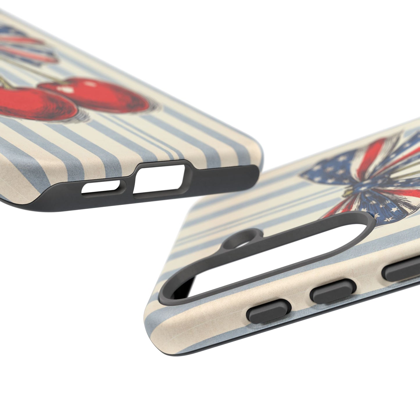 Patriotic Cherry Phone Case Americana Coquette Aesthetic iPhone Samsung