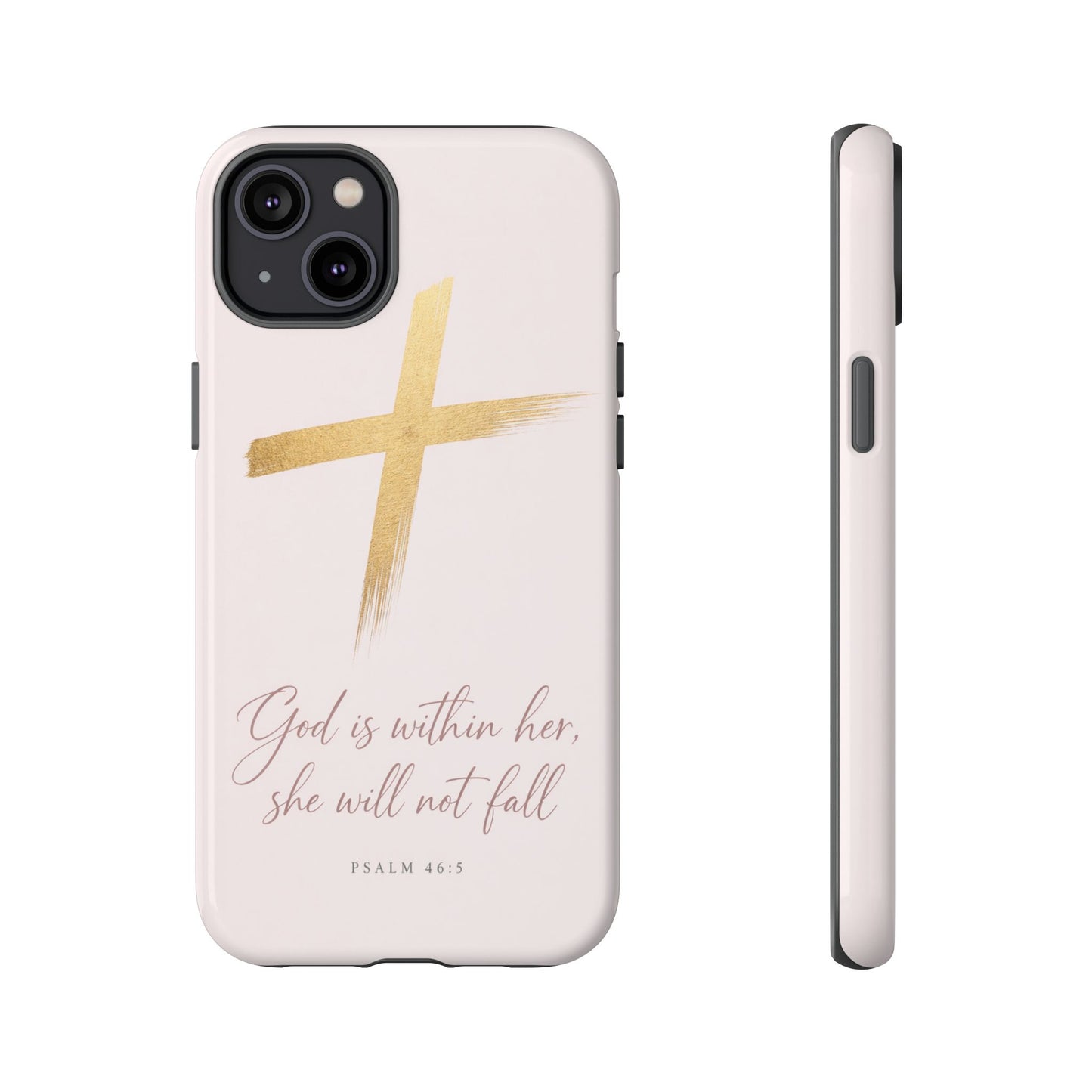 Psalm 46:5 God Is Within Her Christian Cross Phone Case Faith Gift