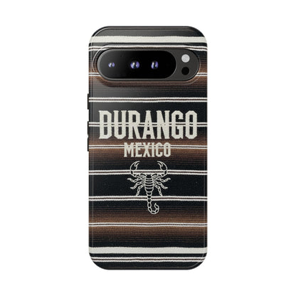 Durango Mexico Phone Case | Serape Scorpion Western Design | Mexican Heritage Tough Case for iPhone & Samsung