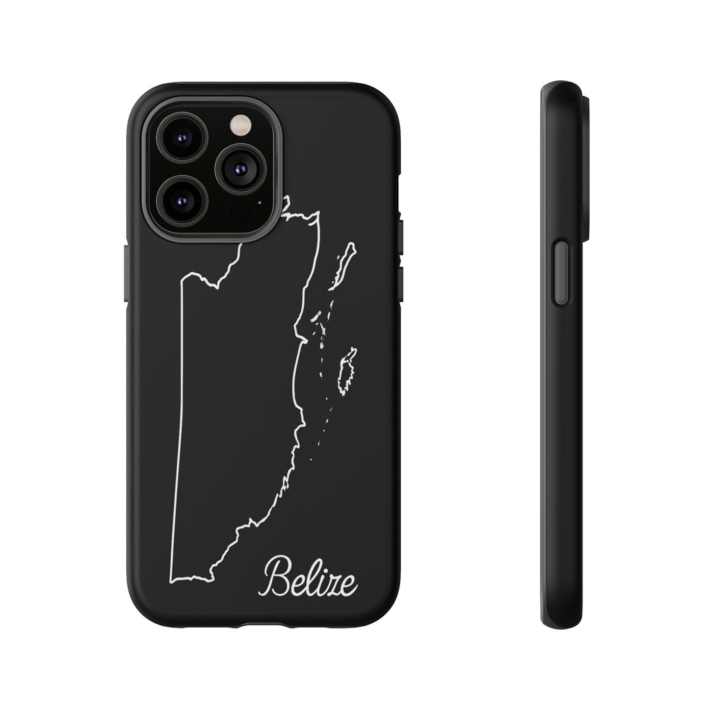 Belize Outline Phone Case – Minimal Country Map Tough Case (iPhone, Samsung, Pixel)