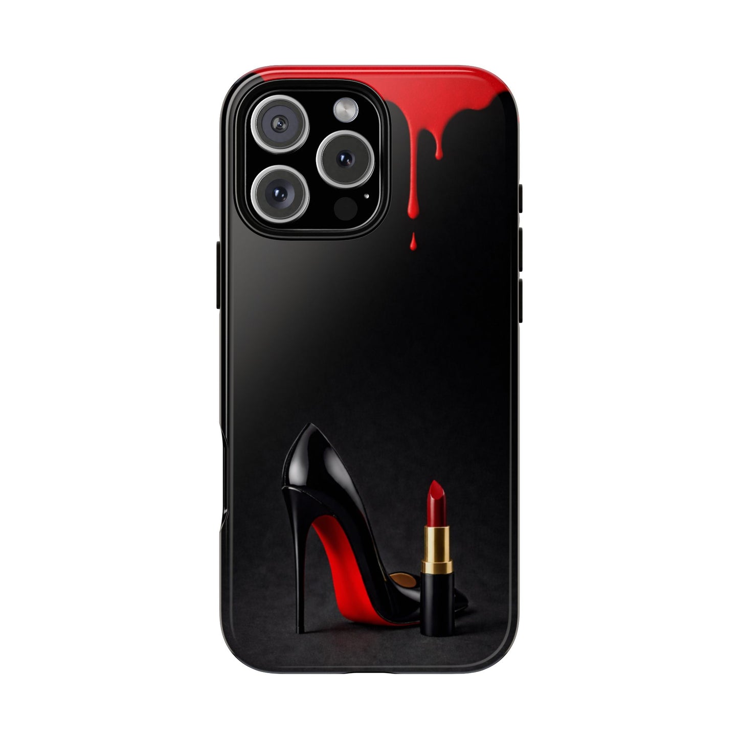 Dark Feminine Red Drip Phone Case – Gothic Glam Tough Cover