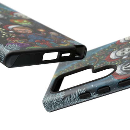 Christmas Horror Phone Case – Festive Slasher Collage Tough Case (iPhone, Samsung, Pixel)
