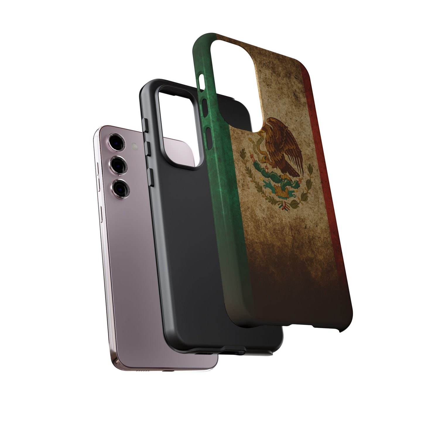 Vintage Mexico Flag Phone Case – Mexican Pride Grunge Flag Aesthetic Tough Case