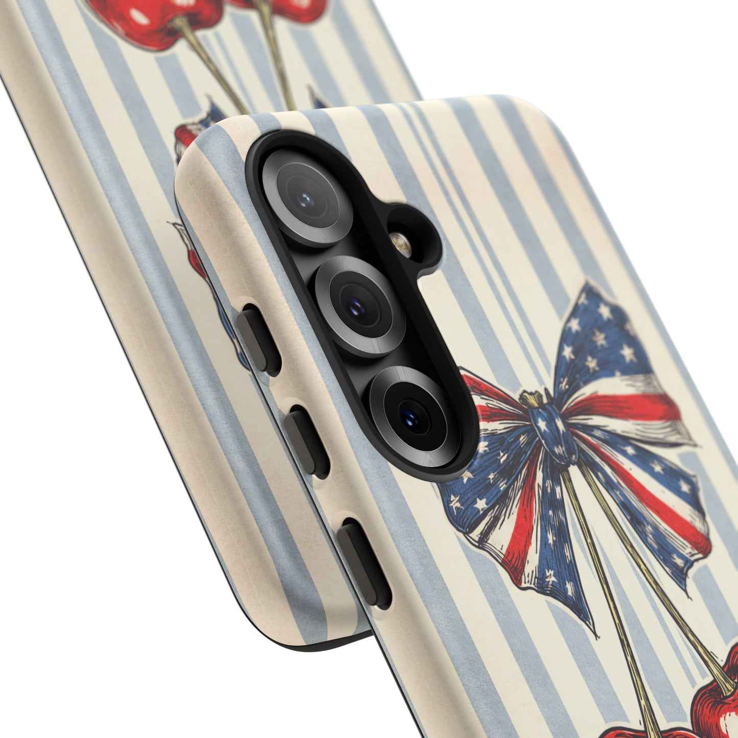 Patriotic Cherry Phone Case Americana Coquette Aesthetic iPhone Samsung