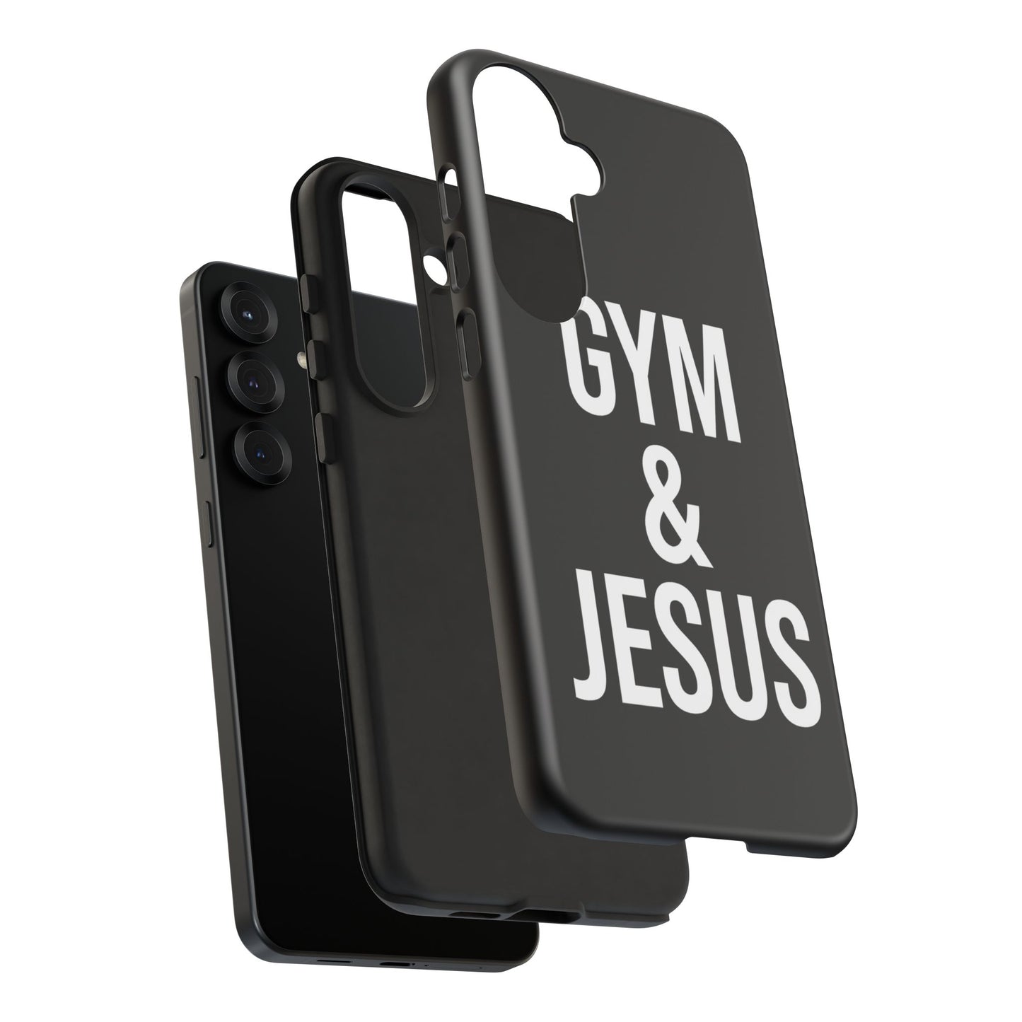 Gym & Jesus Phone Case Christian Faith Workout Gym Motivation Case