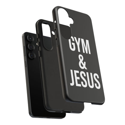 Gym & Jesus Phone Case Christian Faith Workout Gym Motivation Case