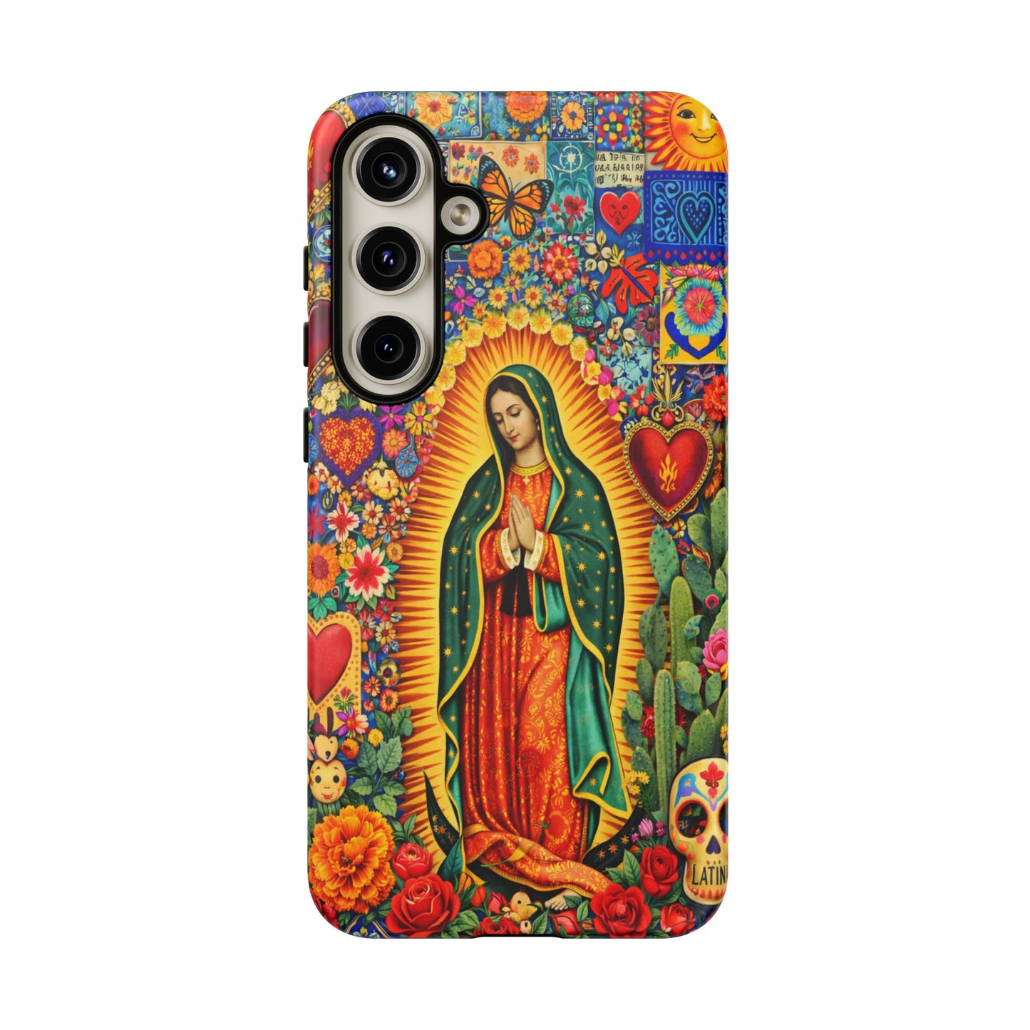 Virgin Mary Guadalupe Phone Case Mexican Folk Art Tough Cover iPhone Samsung