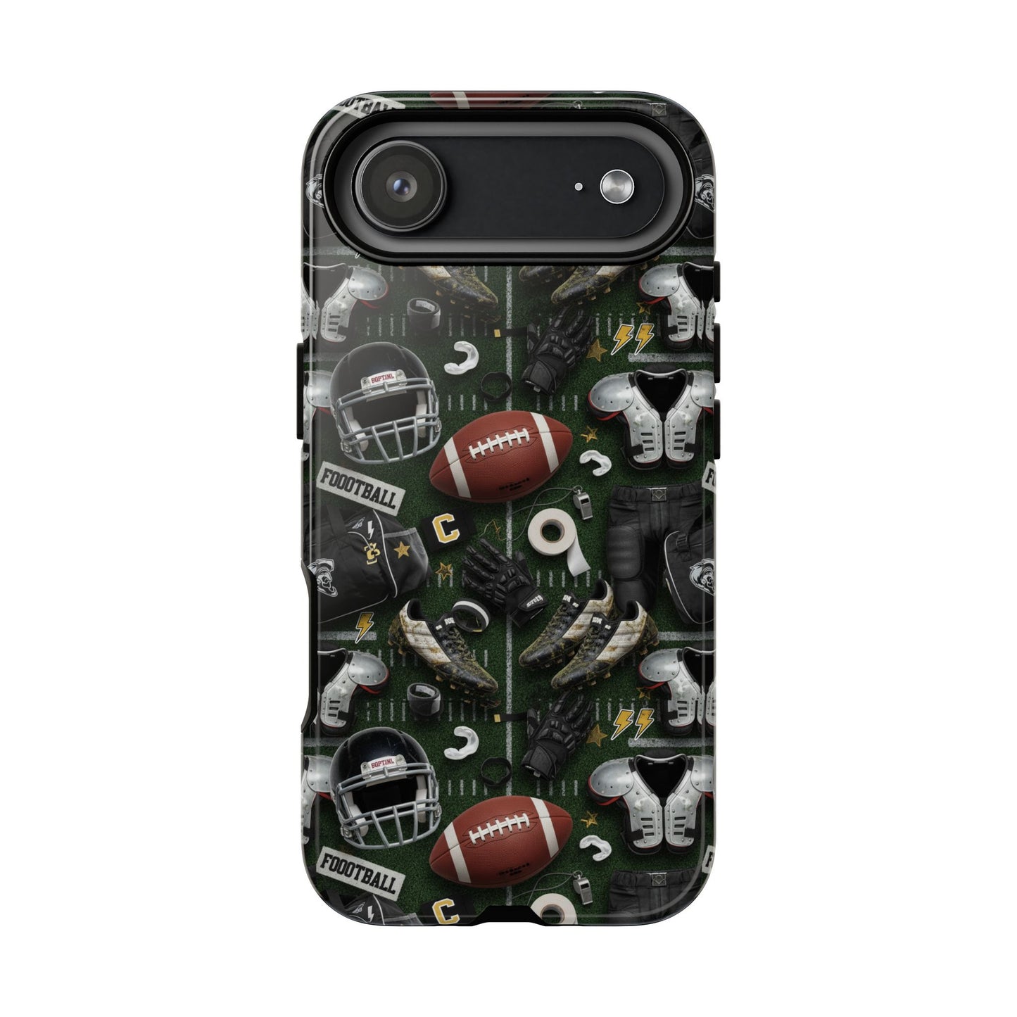 Football Pattern Phone Case – Sports Fan Tough Protective Game Day Case