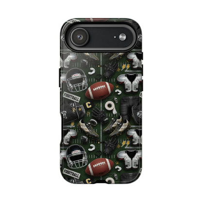Football Pattern Phone Case – Sports Fan Tough Protective Game Day Case