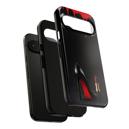 Dark Feminine Red Drip Phone Case – Gothic Glam Tough Cover