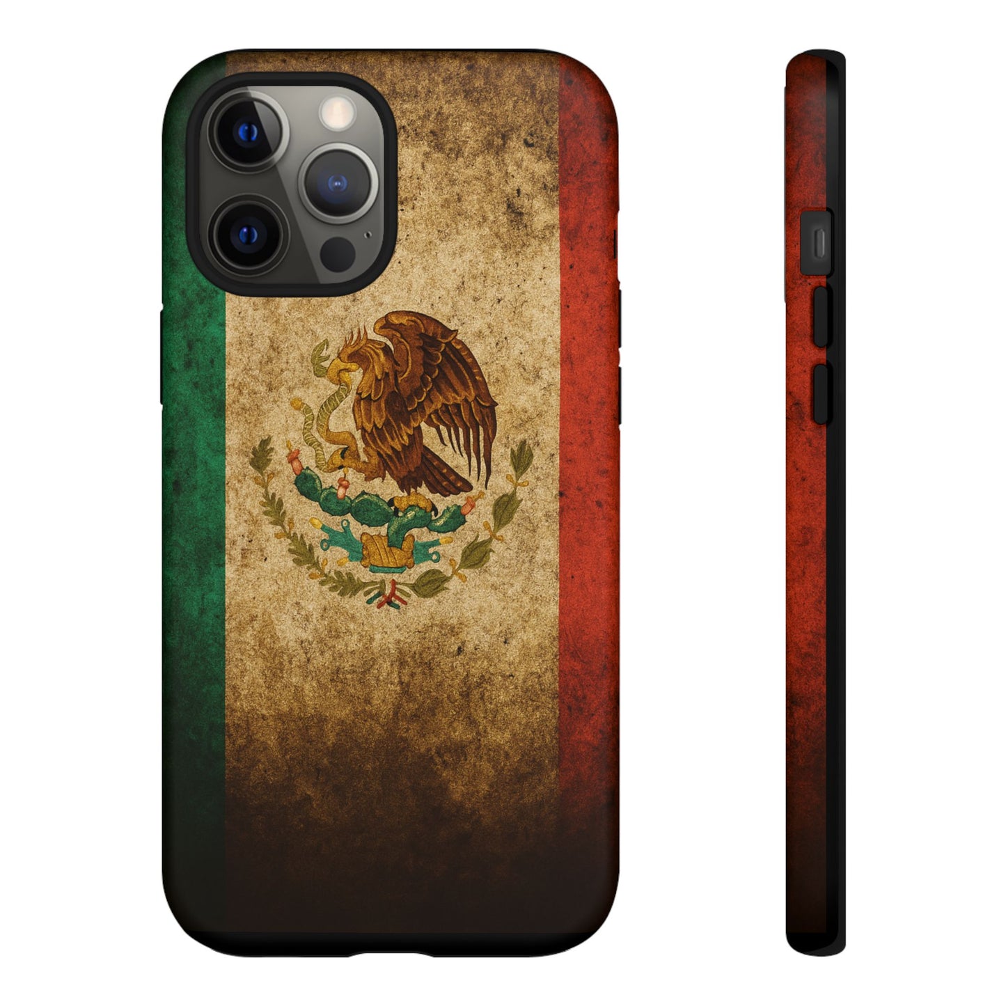 Vintage Mexico Flag Phone Case – Mexican Pride Grunge Flag Aesthetic Tough Case