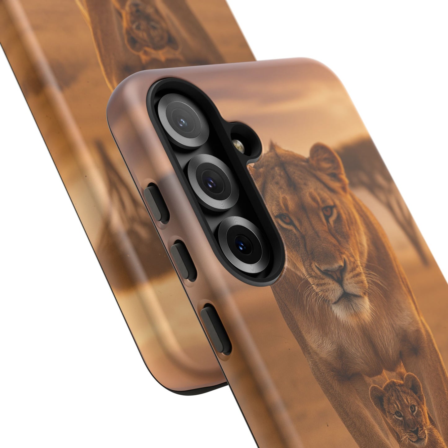 Lioness & Cub Phone Case | Safari Wildlife Tough Case for iPhone & Samsung