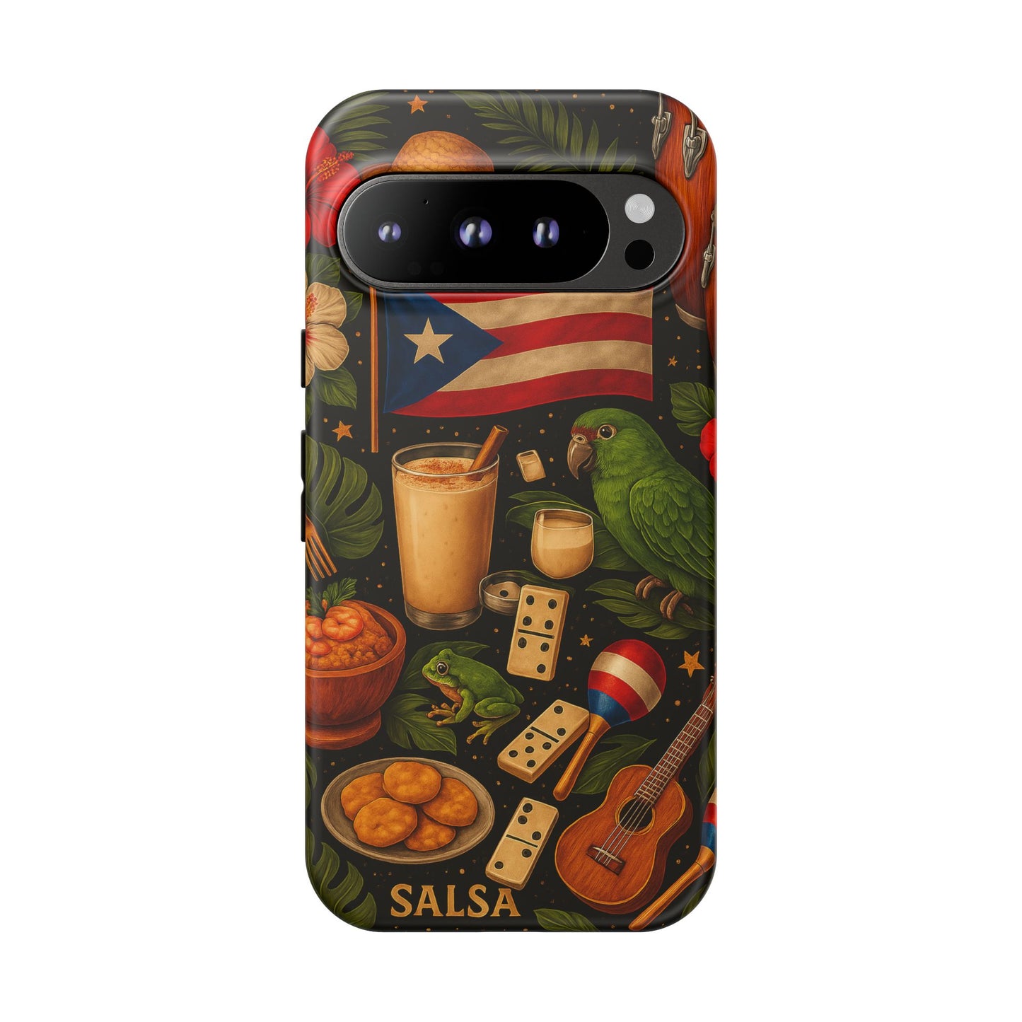 Puerto Rican Culture Phone Case | Boricua Icons Caribbean Aesthetic Tough Protective Case