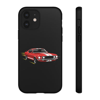 Red Muscle Car Phone Case – Classic Car Racing Tough Protective Case