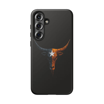 Texas Longhorn Skull Phone Case Western Cowboy Bull iPhone Samsung Cover