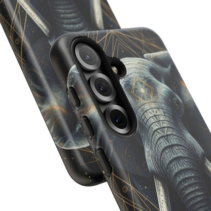 Elephant Mandala Phone Case | Minimal Gold Accent Tough Case