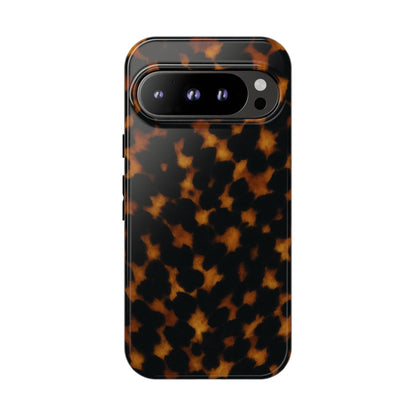 Tortoiseshell Pattern Tough Phone Case | Classic Leopard-Style Protective Cover