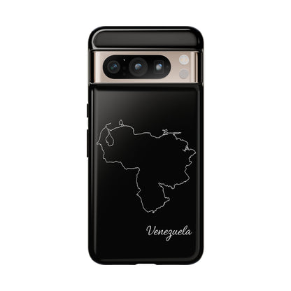 Venezuela Outline Phone Case – Minimal Country Map Tough Case (iPhone, Samsung, Pixel)
