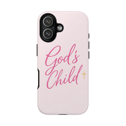 Gods Child Phone Case Christian Pink Aesthetic Tough iPhone Case