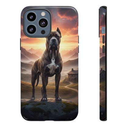 Cane Corso Phone Case – Guard Dog Sunset Tough Case (iPhone, Samsung, Pixel) | Dog Lover Gift