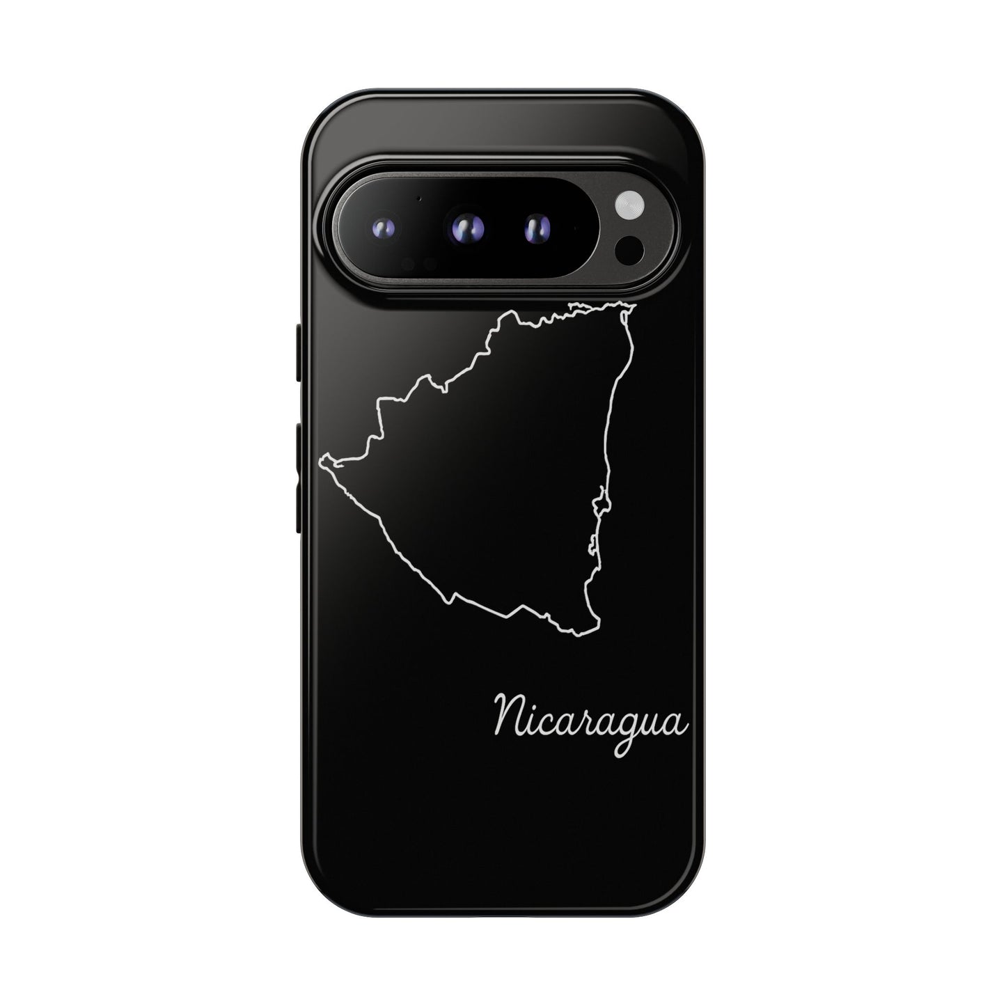 Nicaragua Outline Phone Case – Minimal Country Map Tough Case (iPhone, Samsung, Pixel)